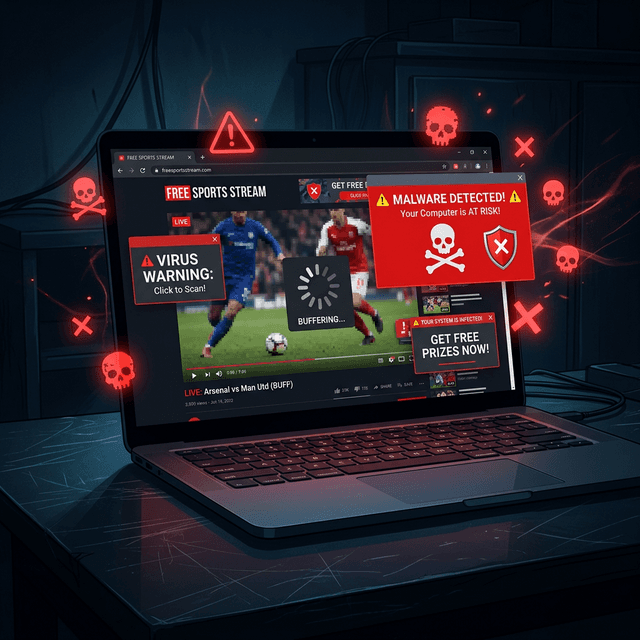 The Real Risk of Free Sports Streams (Malware, Quality, Lag) Explained
